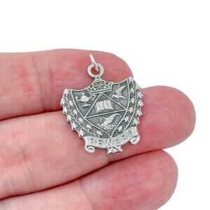 Antique Spies Bro Sterling Silver 925 Reward Scholastic Metal Pendant